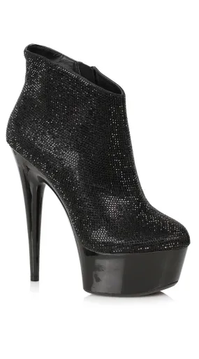 6 Inch Rhinestone Stiletto Bootie