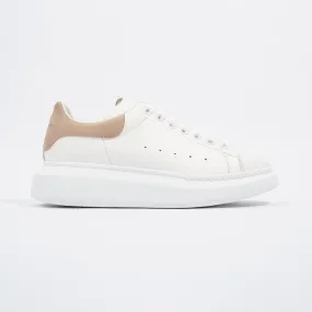 Alexander McQueen Oversized Sneaker White / Nude Tab Leather EU 38.5 UK 5.5