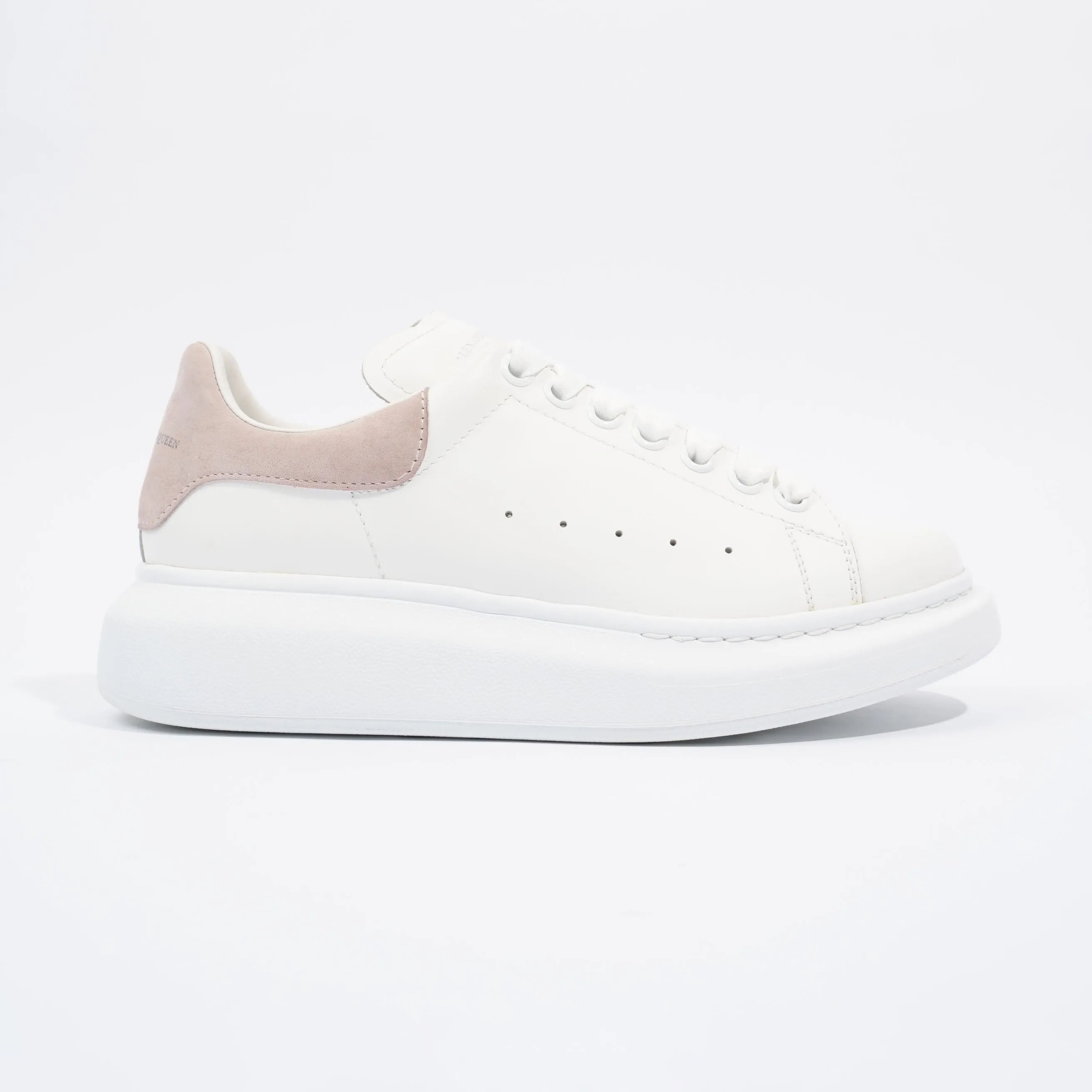 Alexander McQueen Womens Oversized Sneaker White / Nude Tab EU 38.5 / UK 5.5