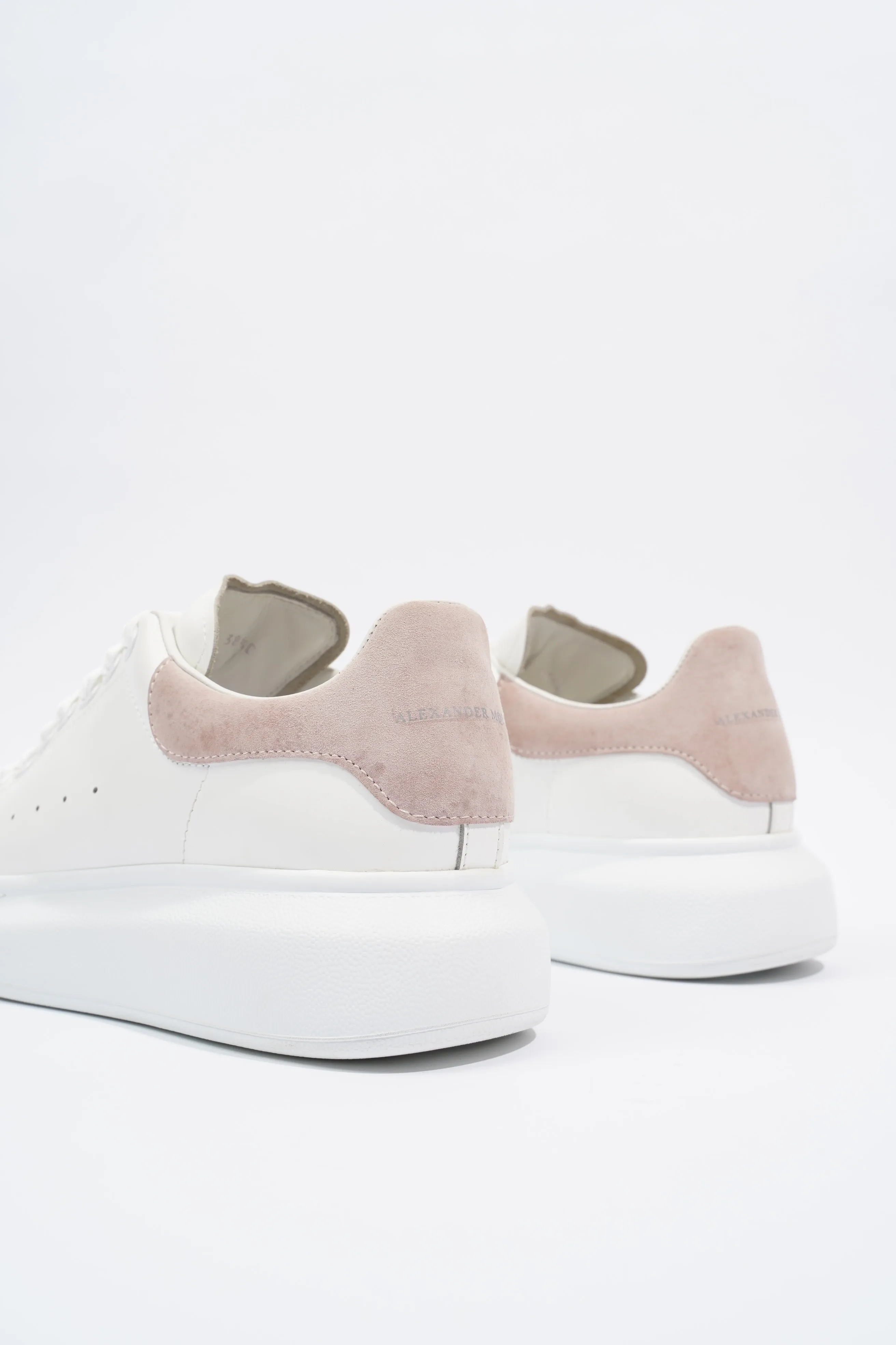 Alexander McQueen Womens Oversized Sneaker White / Nude Tab EU 38.5 / UK 5.5