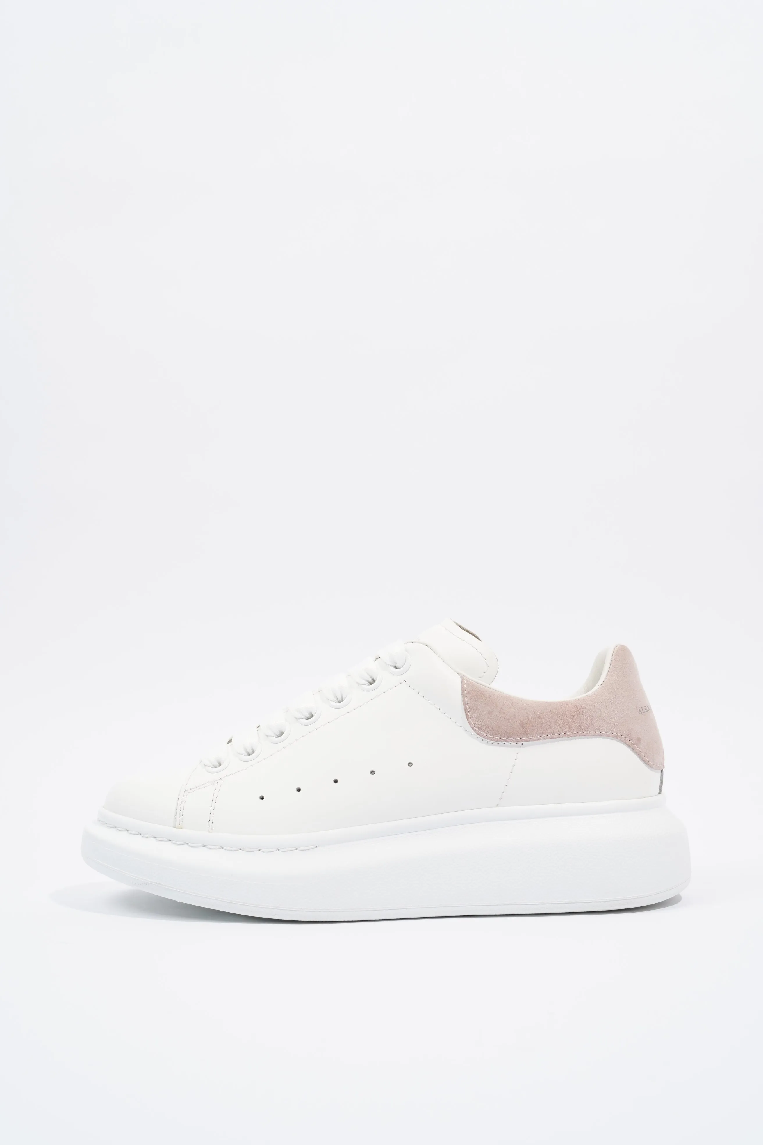 Alexander McQueen Womens Oversized Sneaker White / Nude Tab EU 38.5 / UK 5.5