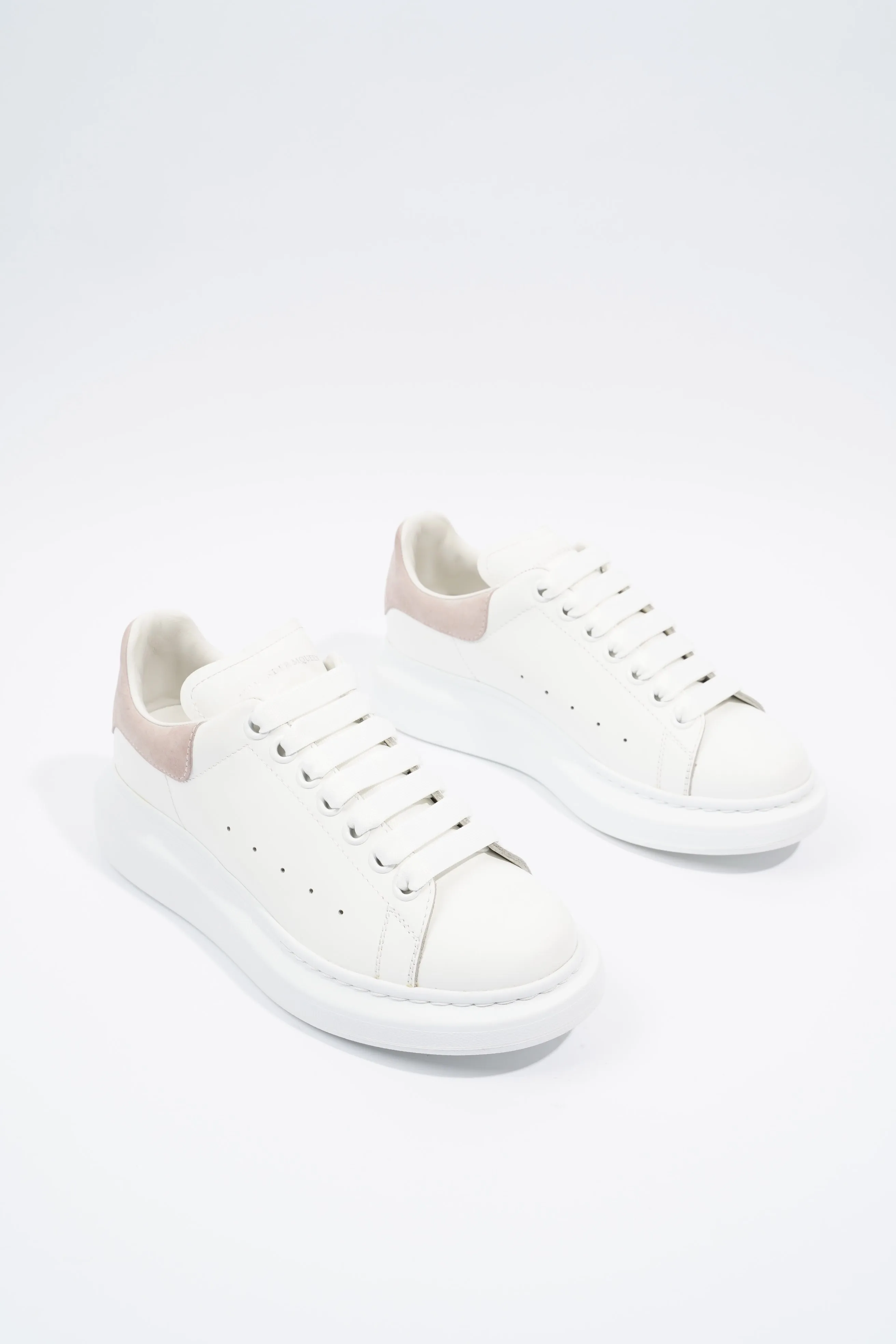 Alexander McQueen Womens Oversized Sneaker White / Nude Tab EU 38.5 / UK 5.5