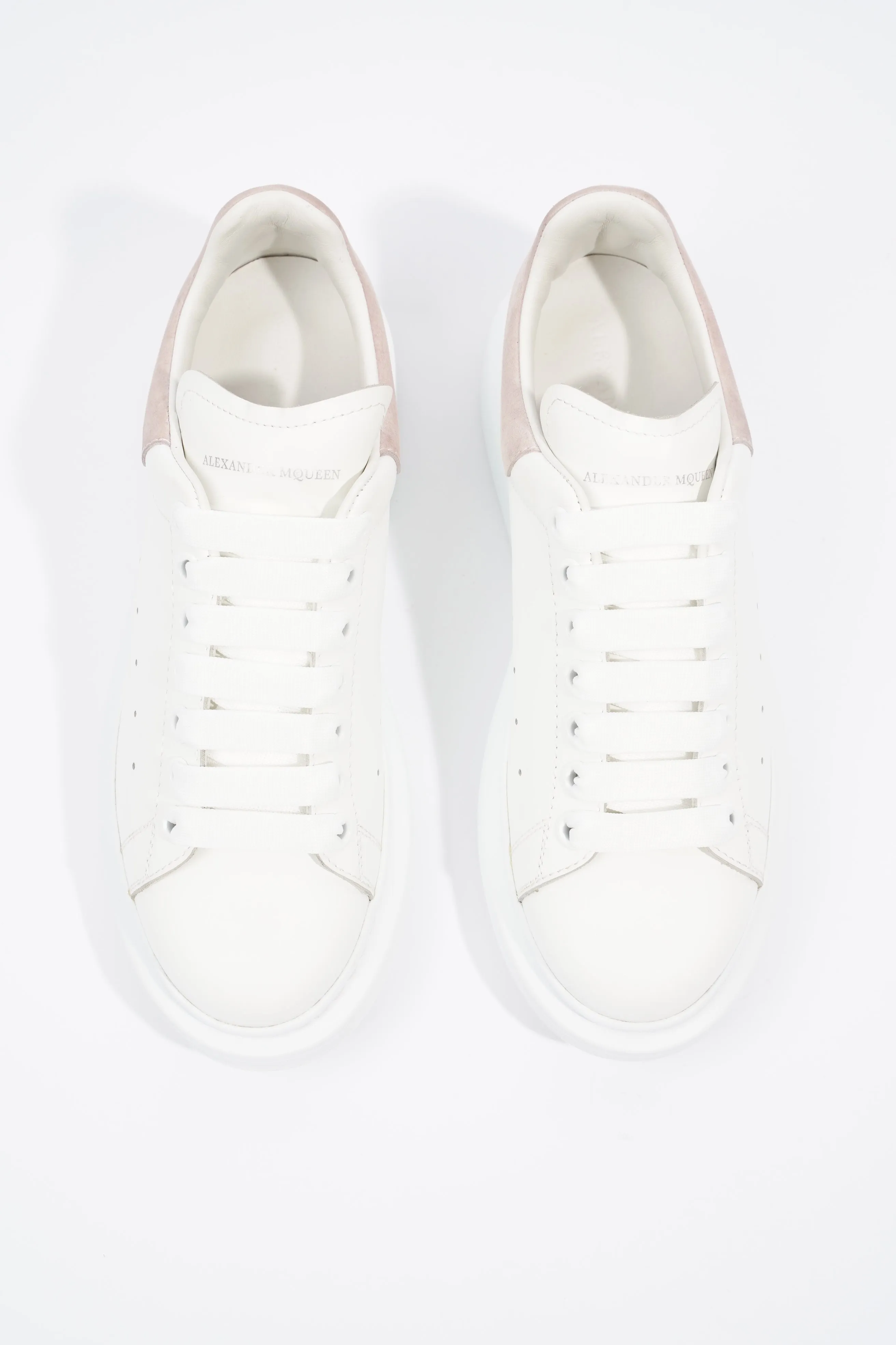 Alexander McQueen Womens Oversized Sneaker White / Nude Tab EU 38.5 / UK 5.5