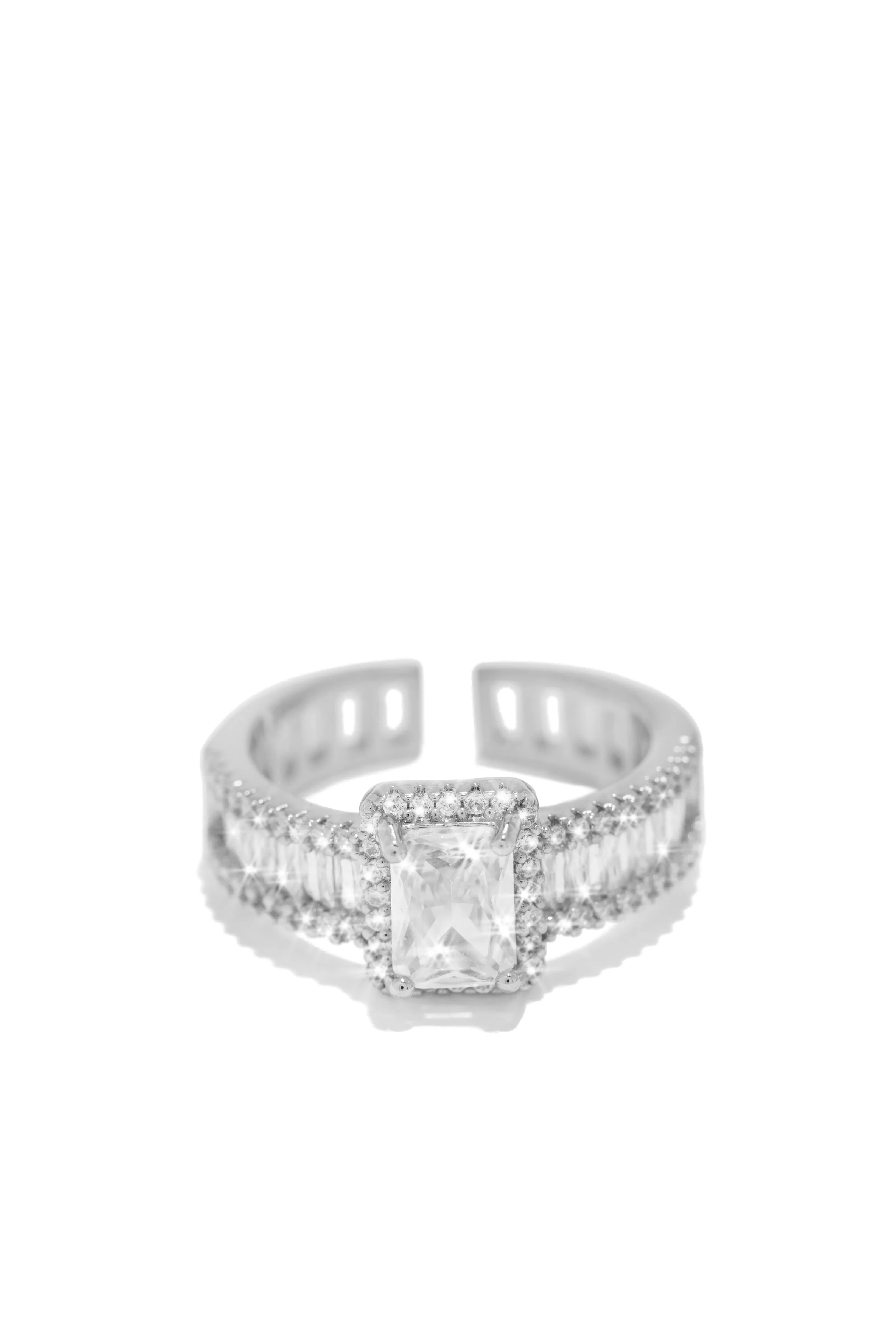 Always Yours Rhodium Plated CZ Ring - Silver