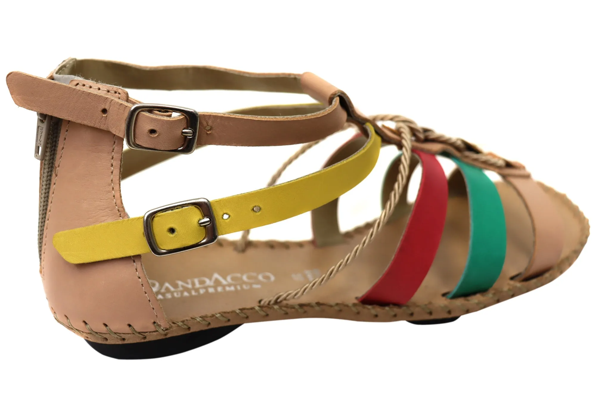 Andacco Romio Womens Comfortable Leather Sandals Made In Brazil