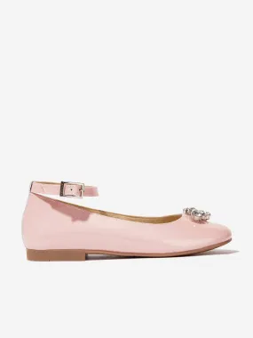 Andanines Girls Ankle Strap Pumps in Pink