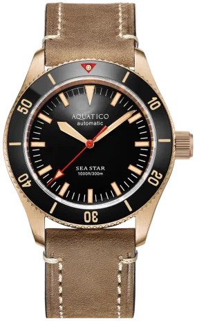 Aquatico Bronze Sea Star Black Ceramic Bezel No Date