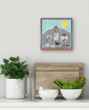 Barn Party Mini Framed Canvas