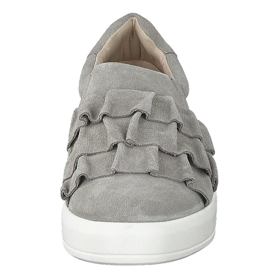 Betina Suede Frill Shoe 151 - Light Grey 1