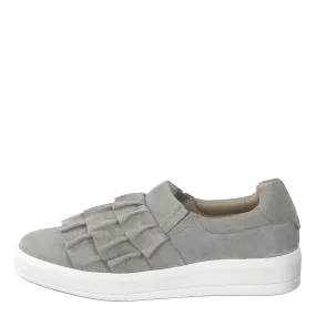 Betina Suede Frill Shoe 151 - Light Grey 1