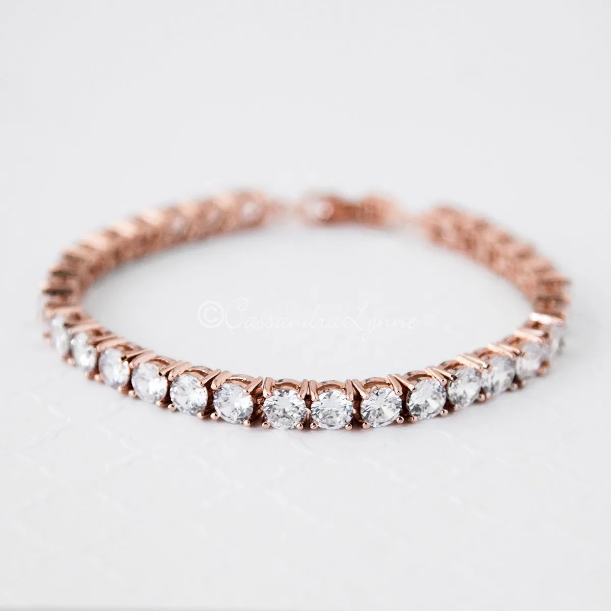 Cubic Zirconia Tennis Bridal Bracelet