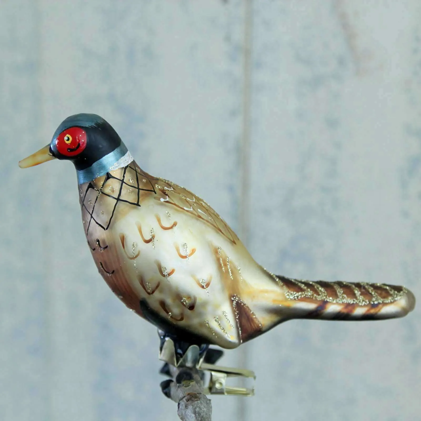 Glass Pheasant Decoration