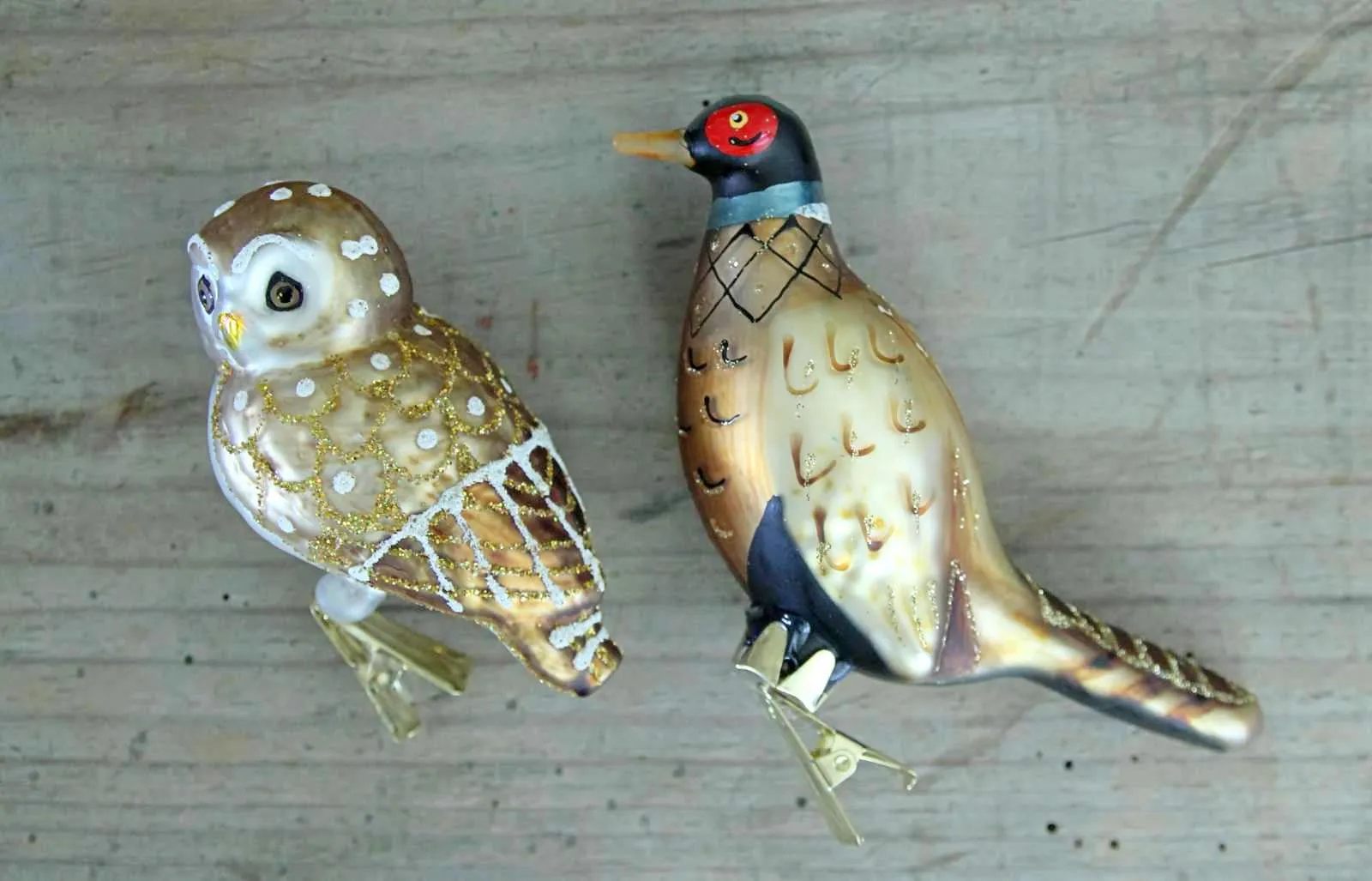 Glass Pheasant Decoration