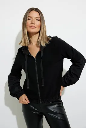 Joseph Ribkoff Hooded Front Zipper Jacket