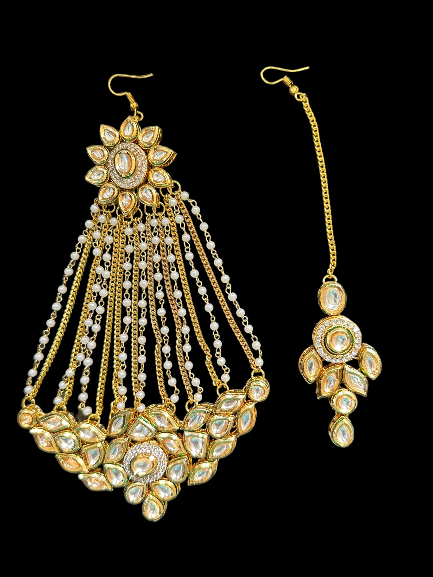 Kundan jhoomar tika ( READY TO SHIP )