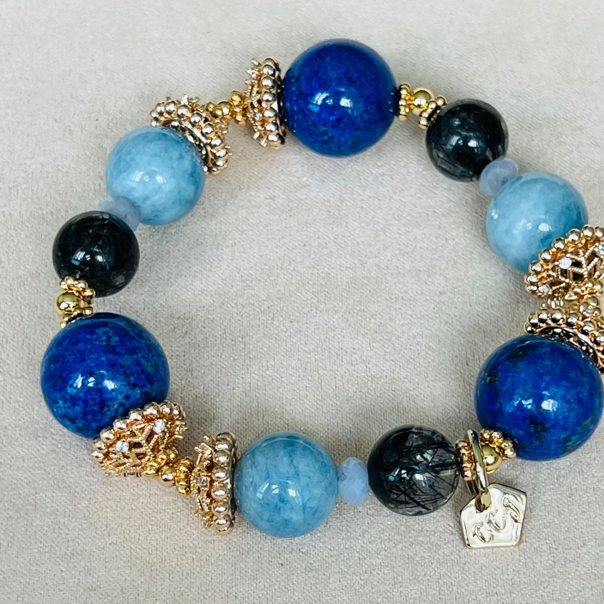 Lapis Lazuli & Aquamarine Bracelet