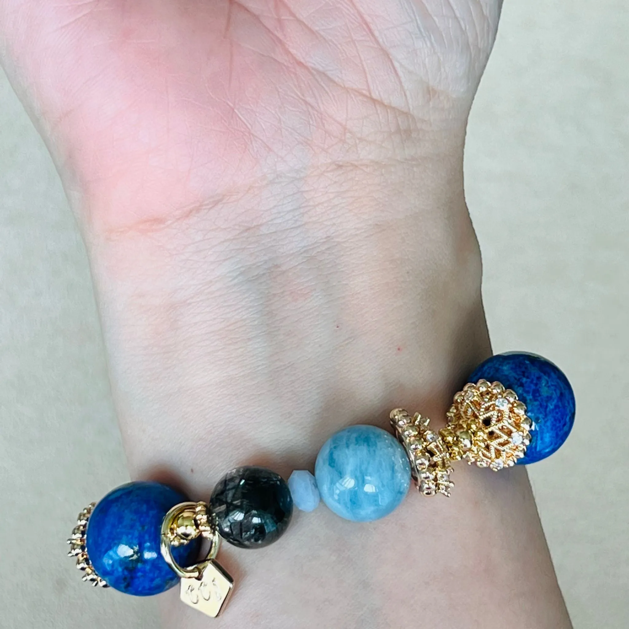 Lapis Lazuli & Aquamarine Bracelet