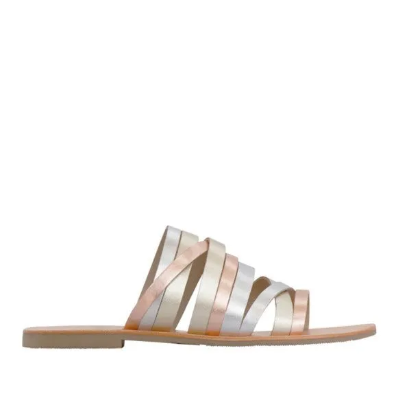 Nude Footwear Java Flat Metallic Mix