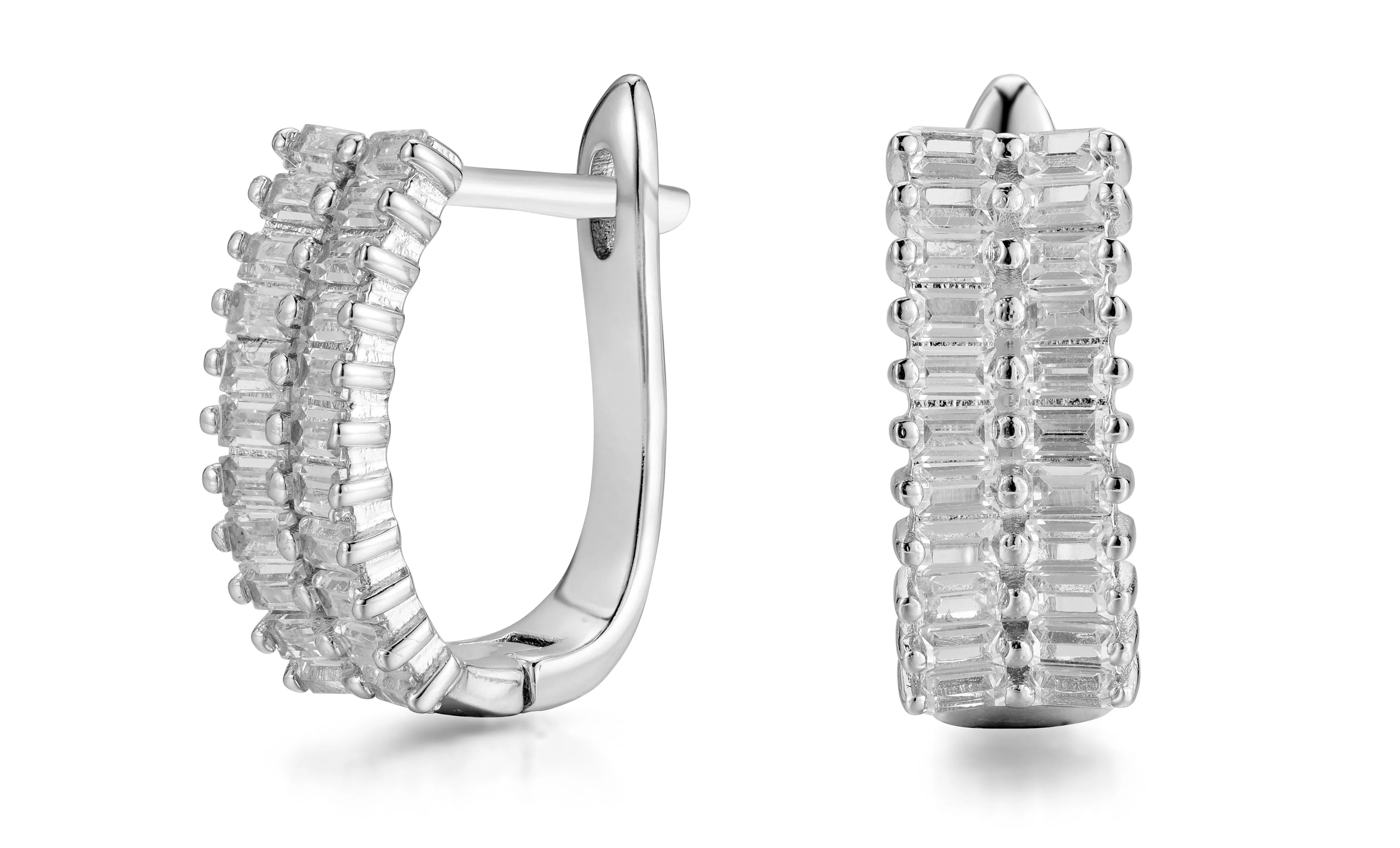 Pixie 18k White Gold Plated Hoop Earrings