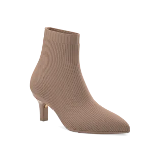 The Bootie - Latte Knit   Stiletto Heel Kit 3 Latte