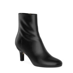 The Josie Bootie - Coal Stretch Leather 3 Stiletto