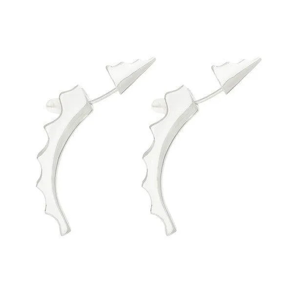 THE 'SPIKE JONZE' SUCCULENT DAGGER EARRING - STERLING SILVER