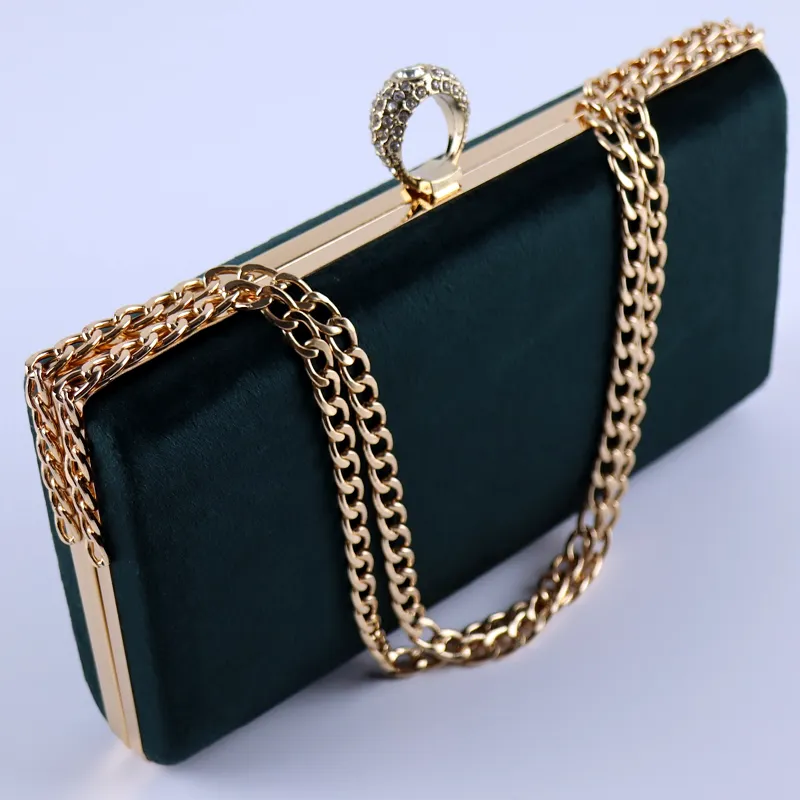 Womens Evening Elegant Velvet Clutch Handbag for Party Wedding